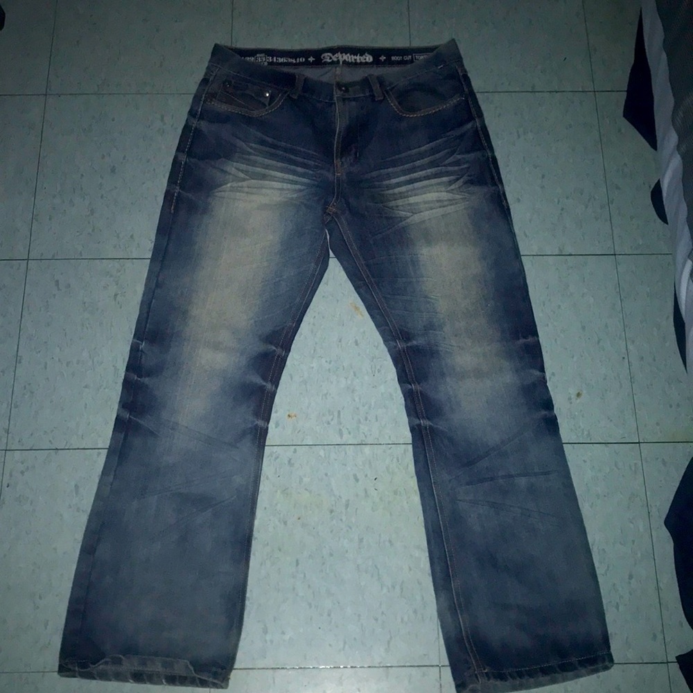 Men’s departed wide leg jeans
